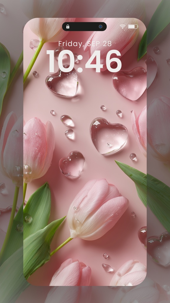 淡いピンクの壁紙(SARAサインなし)11枚