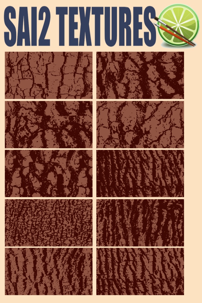 SAI2 tree bark textures
