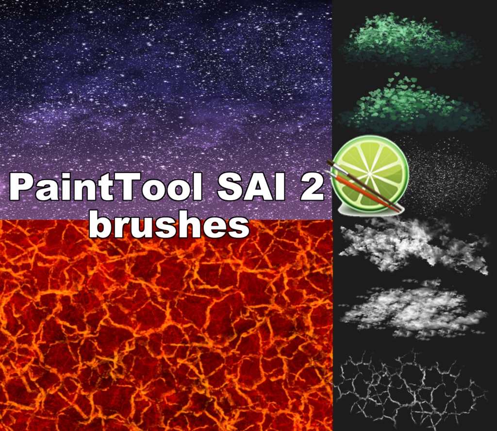 SAI2 lava brushes and stars