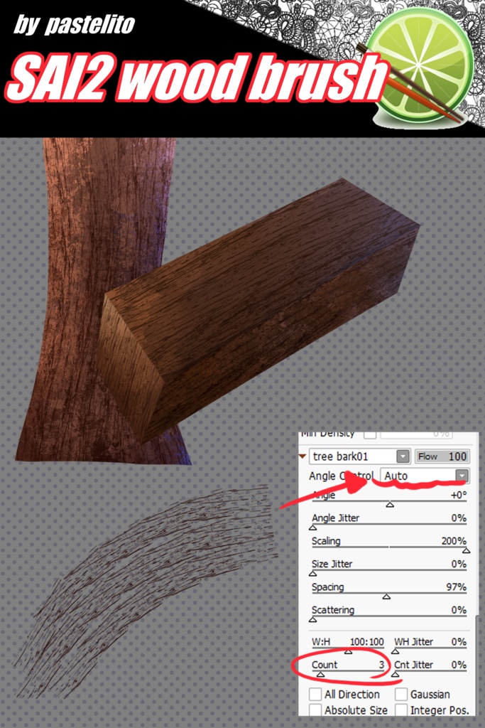SAI2 wood brush