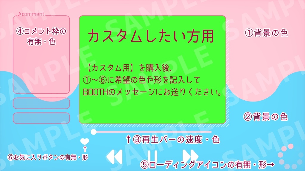 【商用利用⭕️】ゆる〜く動く音楽プレイヤー風待機画面【mp4】