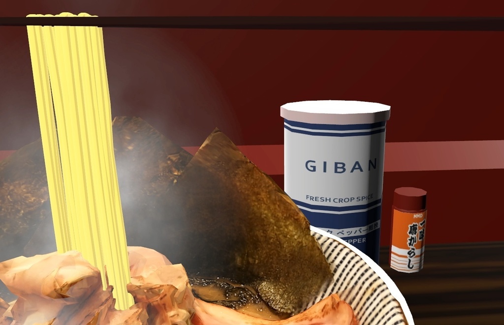 オリジナルアニメ3Dモデル「ラーメン大好き小池さん」