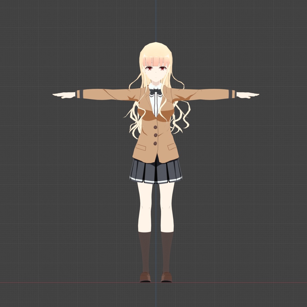 VRChatアニメ3Dモデル「ラーメン大好き小泉さん」