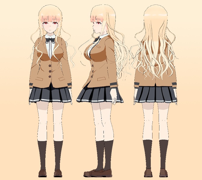 VRChatアニメ3Dモデル「ラーメン大好き小泉さん」