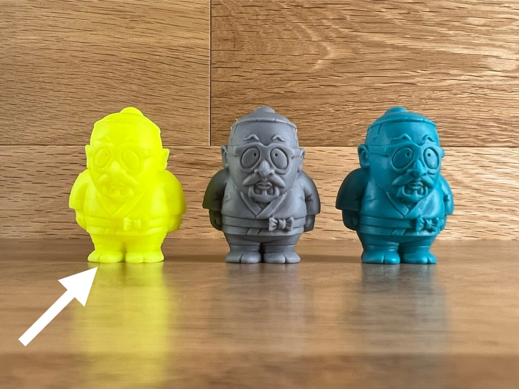 てのひらオヤジ　蛍光イエロー成形色