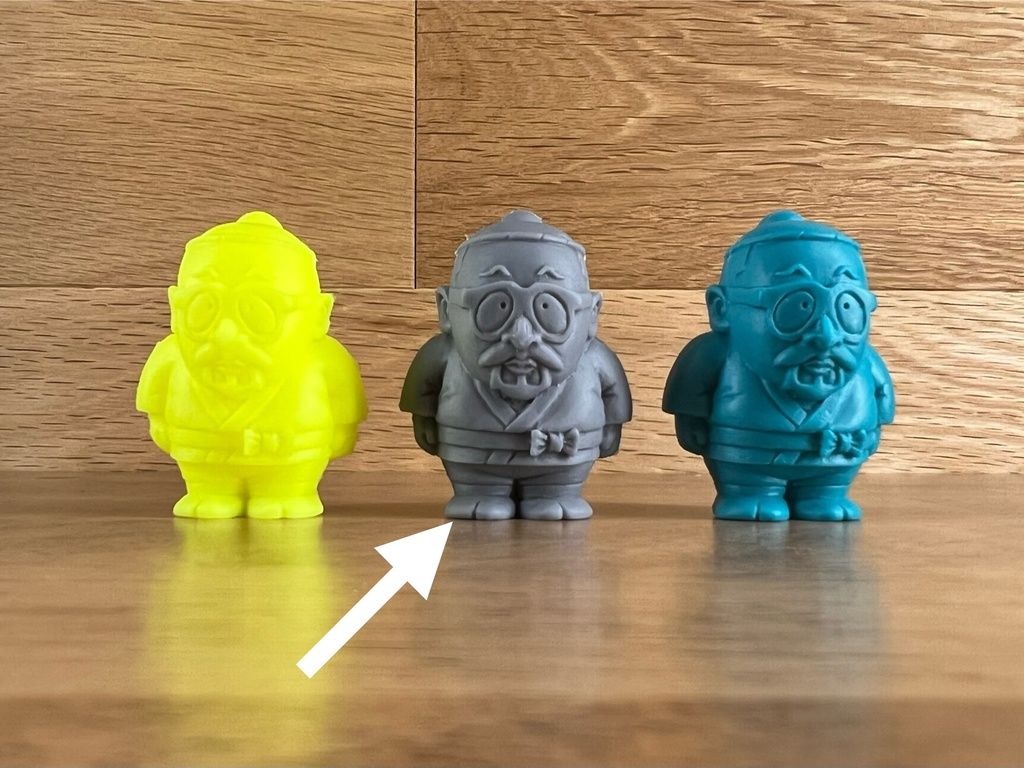 てのひらオヤジ　グレー成形色