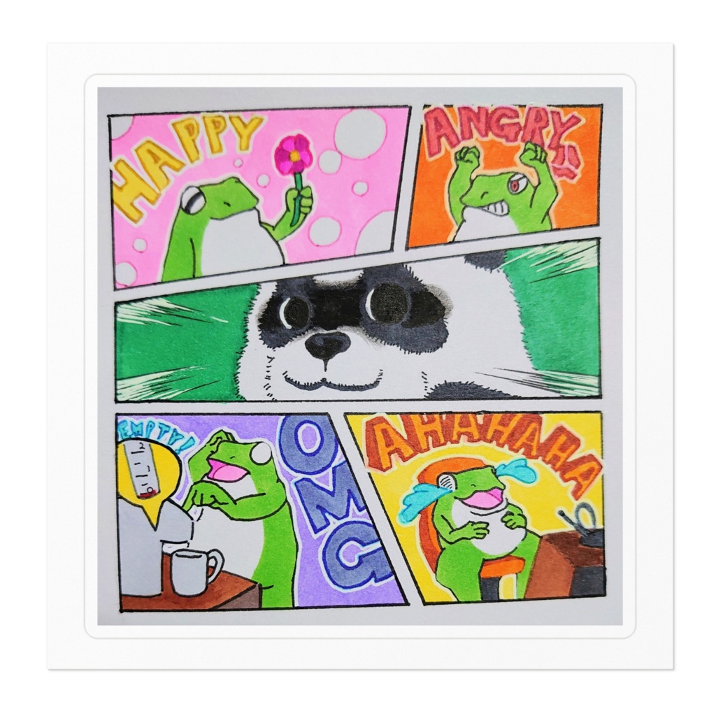 コミック風ステッカー