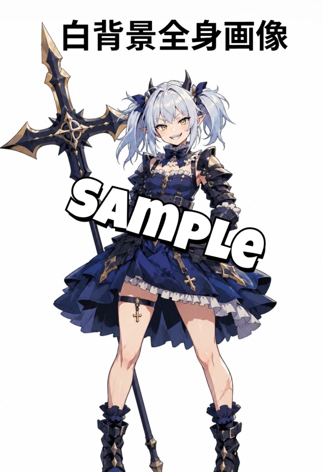 ファンタジー系立ち絵素材【ギザ歯ゴスロリ少女】