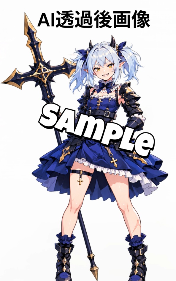 ファンタジー系立ち絵素材【ギザ歯ゴスロリ少女】