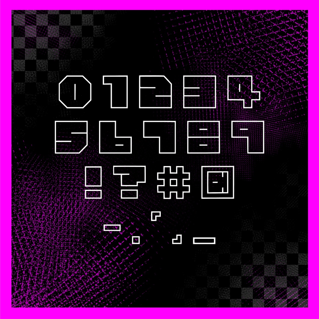 【無料配布】スクエアブロックフォント square-block-font フチver