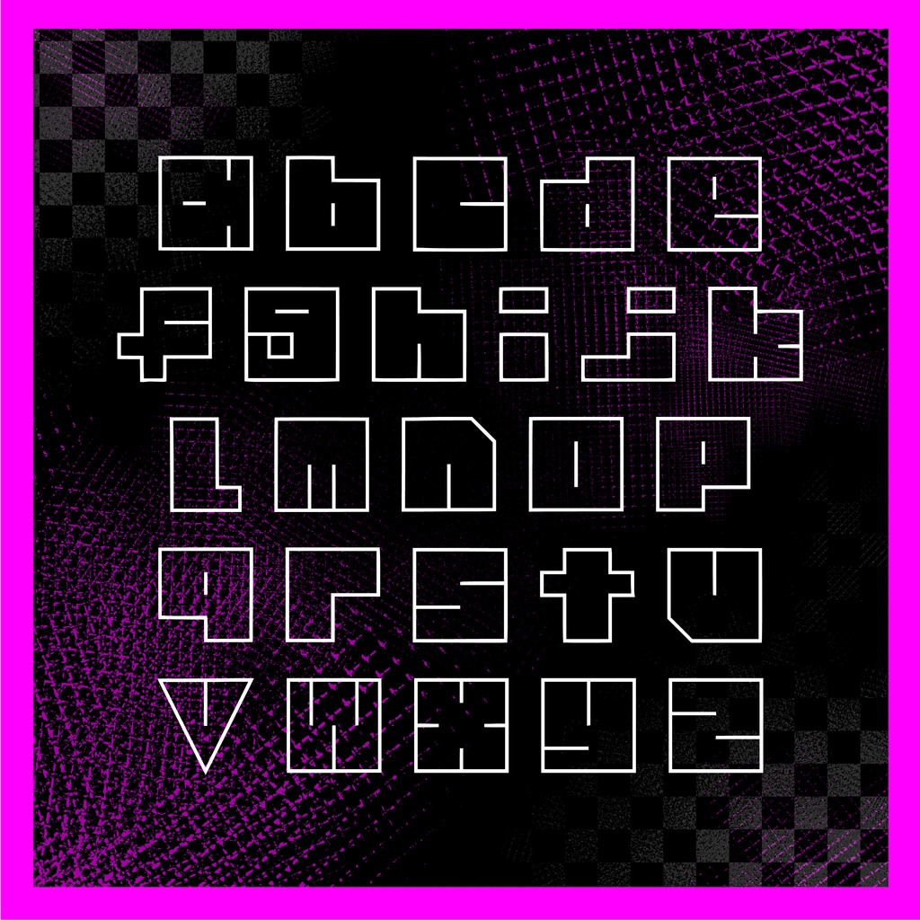 【無料配布】スクエアブロックフォント square-block-font フチver