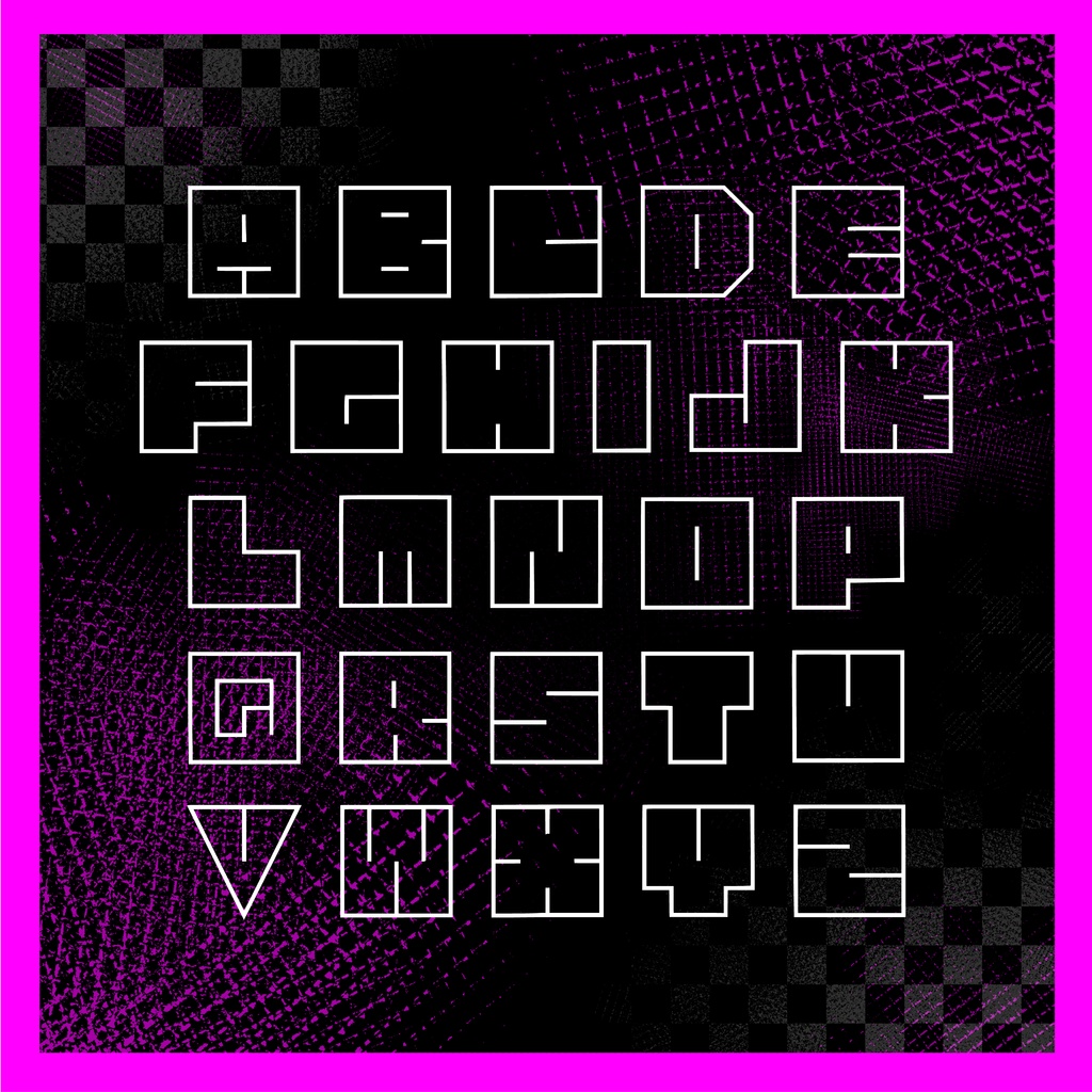【無料配布】スクエアブロックフォント square-block-font フチver