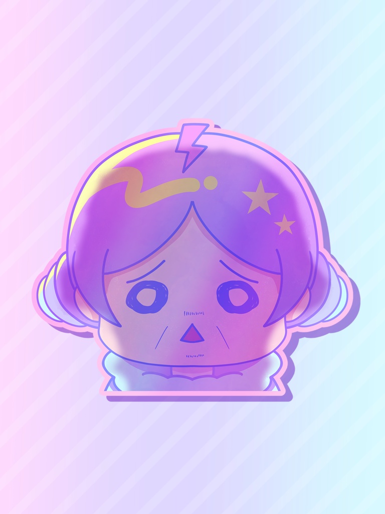 単品_まじかるあきらちゃん ホログラムステッカー【ナニミテンダヨ】