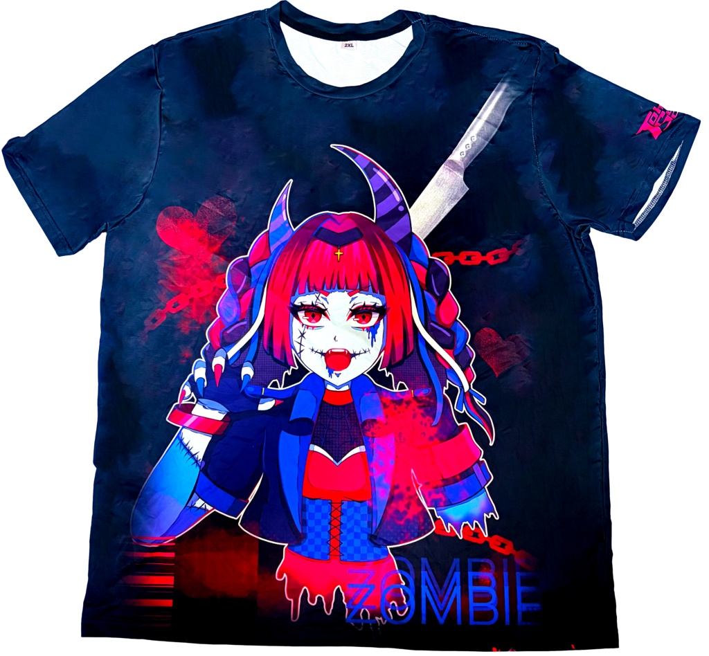 腐敗少女フルグラフィックTシャツ