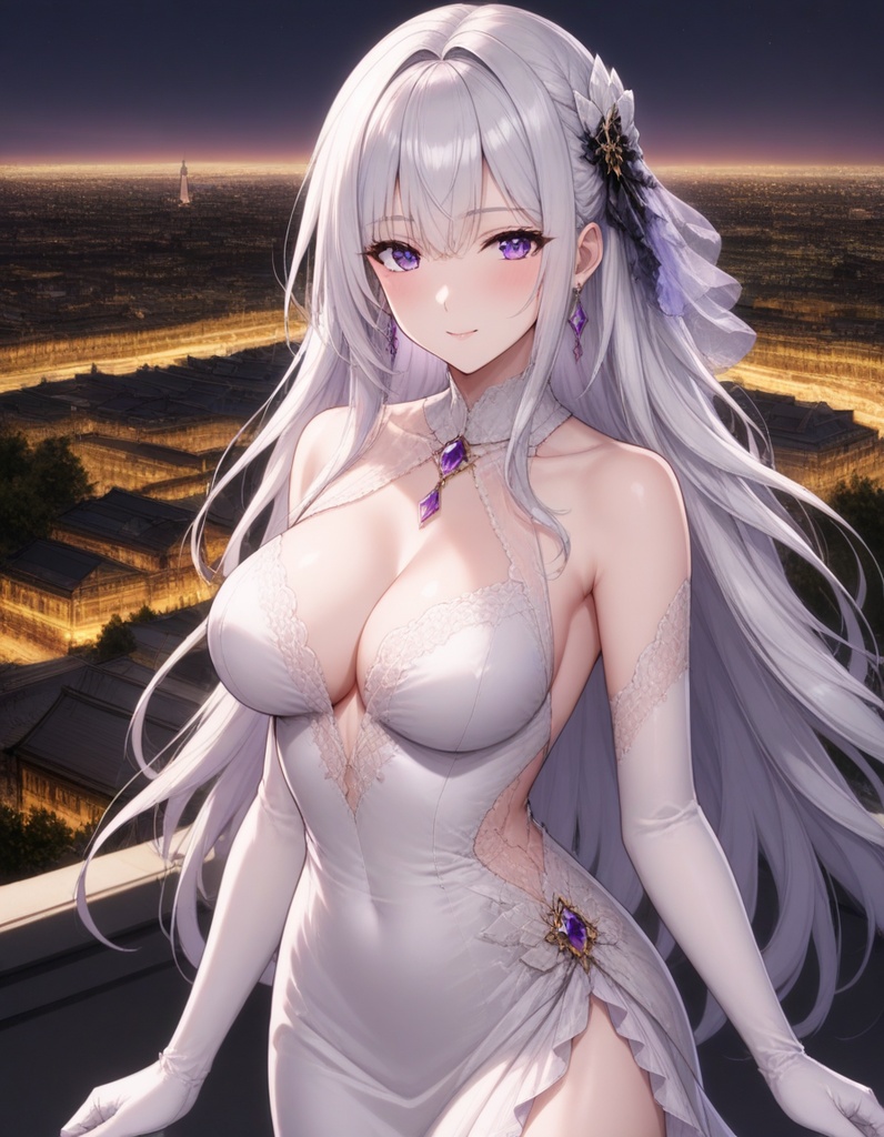 【AI生成】銀月のセレナ|300 Illustrations Collection