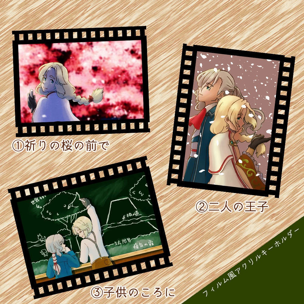 フィルム風アクリルキーホルダー