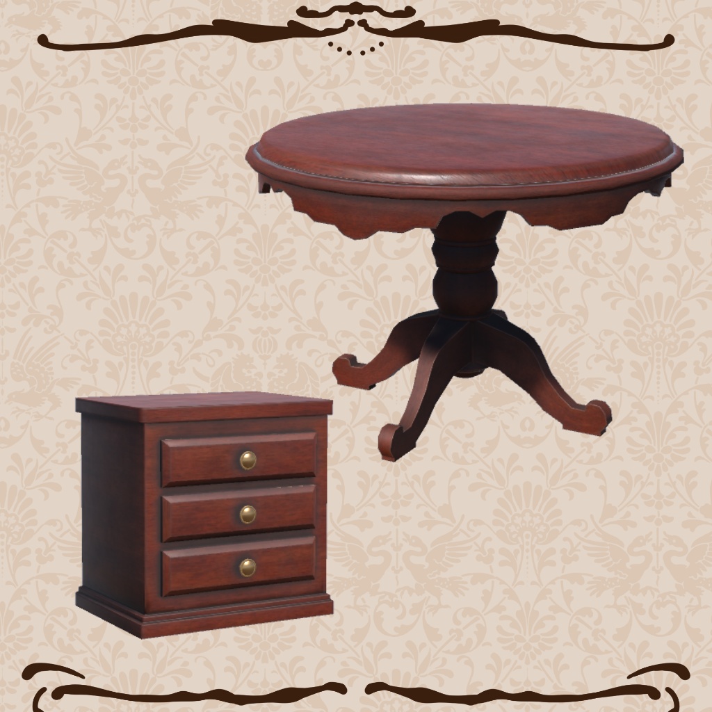 【VRC想定】クラシカルな家具セット