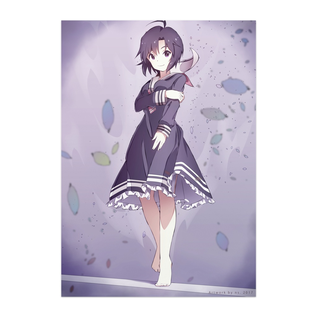 菊地真ポスター「生と死の狭間」(リマスタード版)