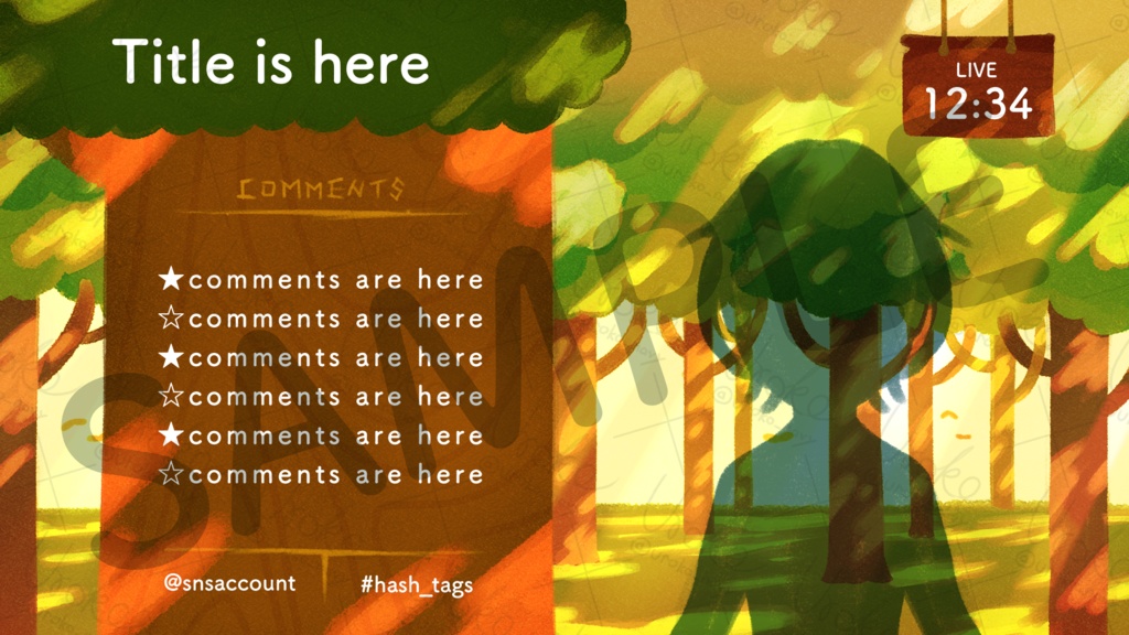 【配信素材/動く背景】木漏れ日の森