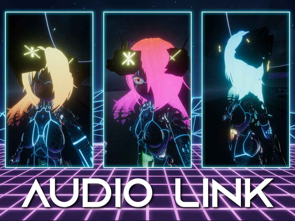 Synthwave Cyberdoll - Runa/Luna Material and Texture Set - VRChat