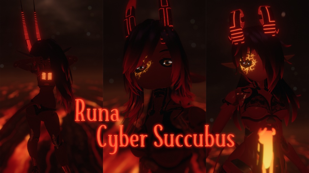 Cyber Succubus - Runa/Luna Material and Texture Set - VRChat