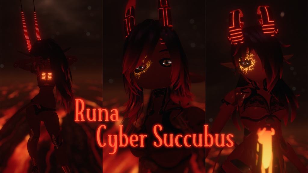 Cyber Succubus - Runa/Luna Material and Texture Set - VRChat - [75% off SALE, ends 20th November]