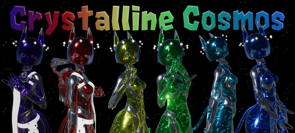 Crystalline Cosmos - Cyant and Runyant Material and texture set - VRChat