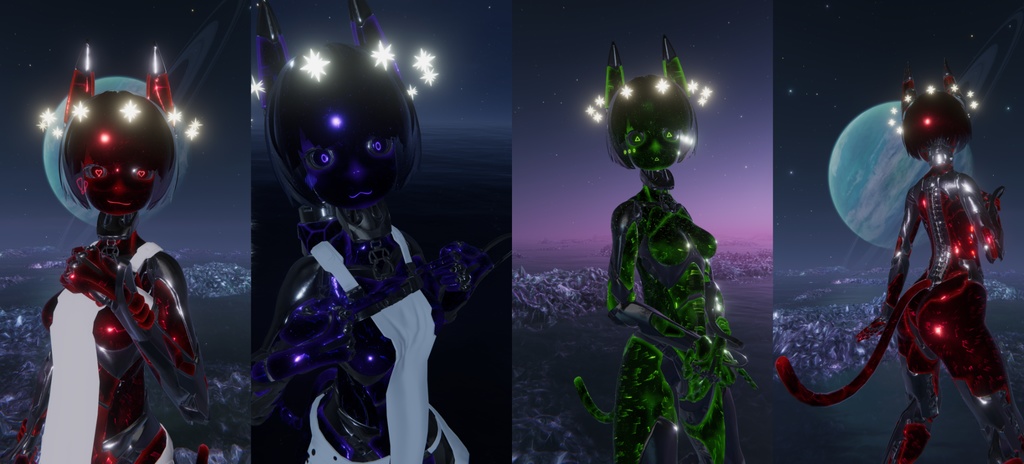 Crystalline Cosmos - Cyant and Runyant Material and texture set - VRChat