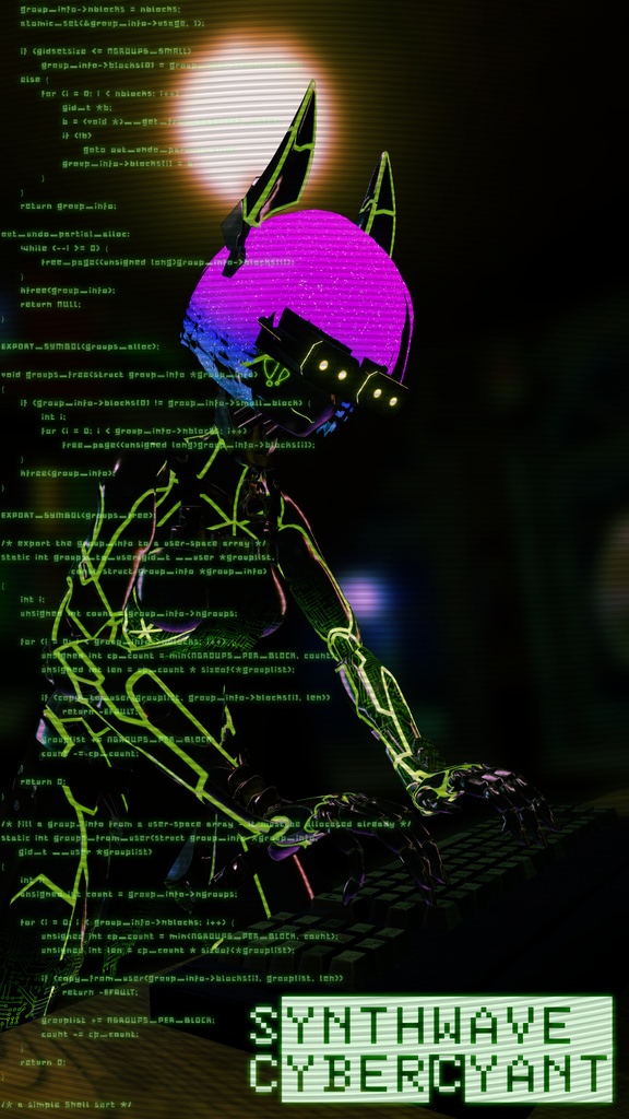 Synthwave CyberCyant - Cyant and Runyant Material and texture set - VRChat