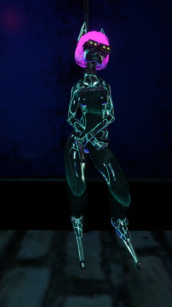 Synthwave CyberCyant - Cyant and Runyant Material and texture set - VRChat