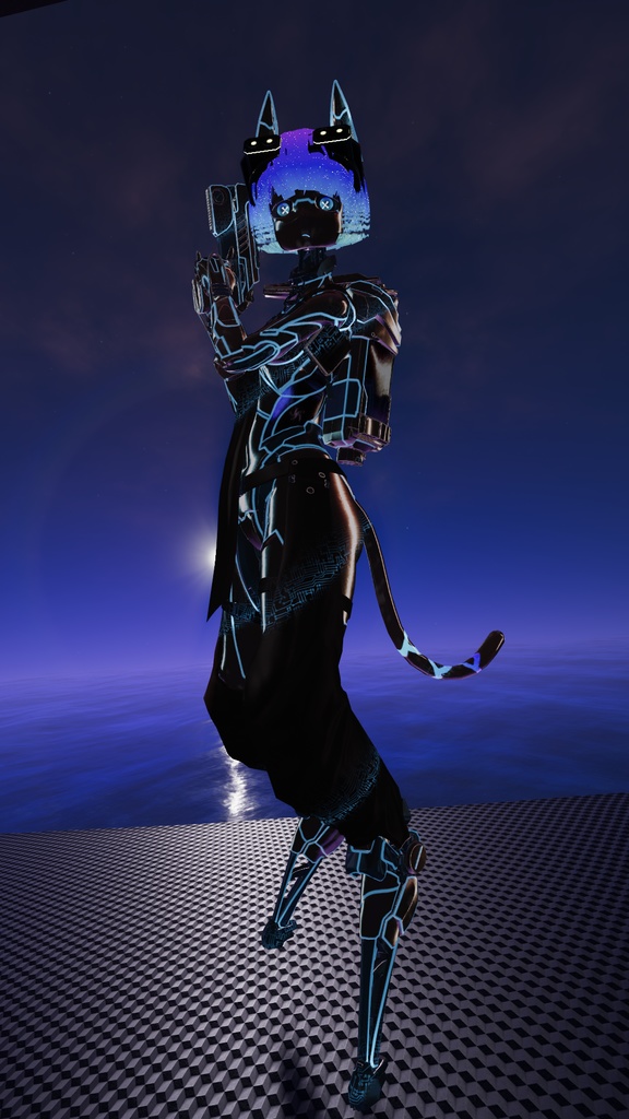 Synthwave CyberCyant - Cyant and Runyant Material and texture set - VRChat