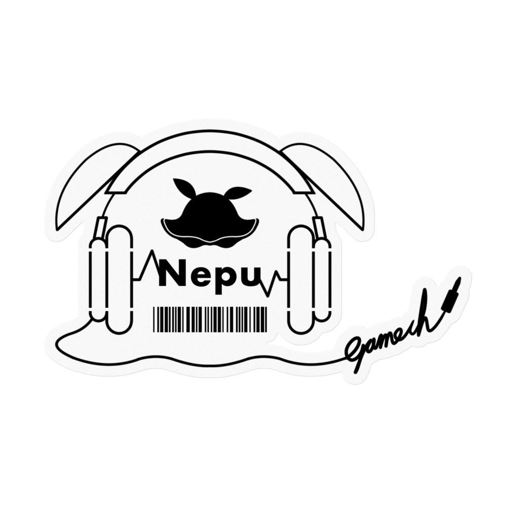 Nepuステッカー 【ロゴ(黒/白)】