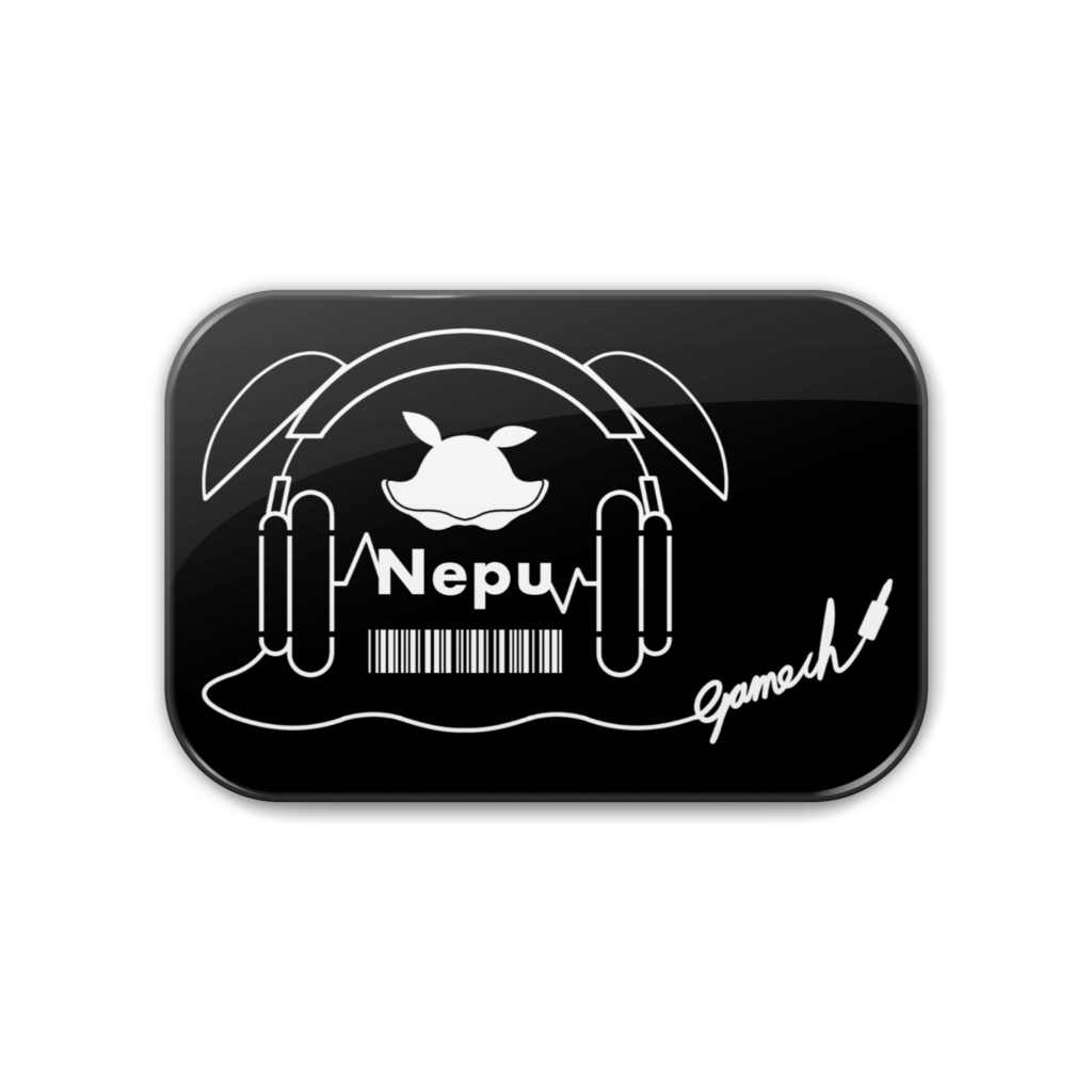 Nepu缶バッジ【ロゴ/白】
