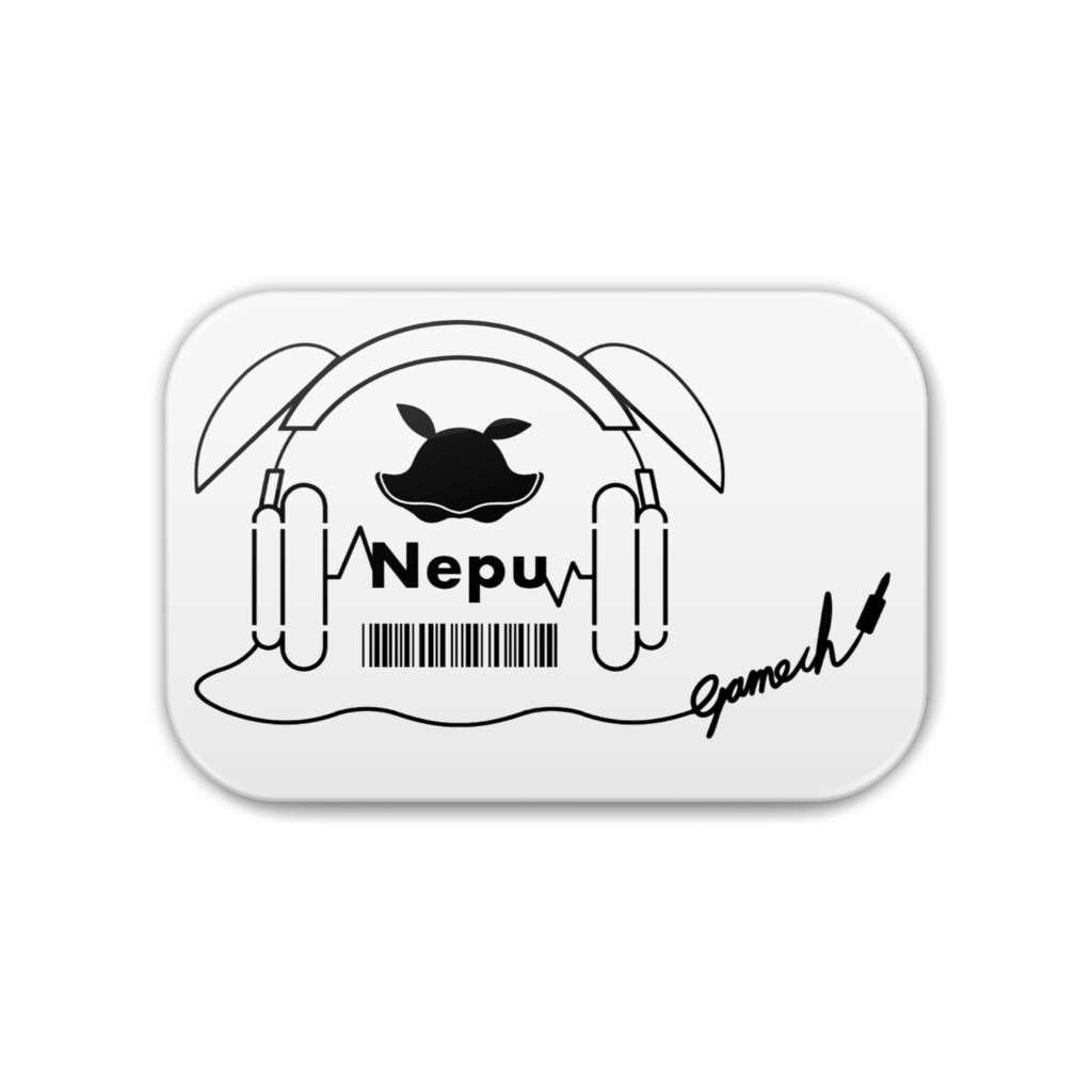 Nepu缶バッジ【ロゴ/黒】