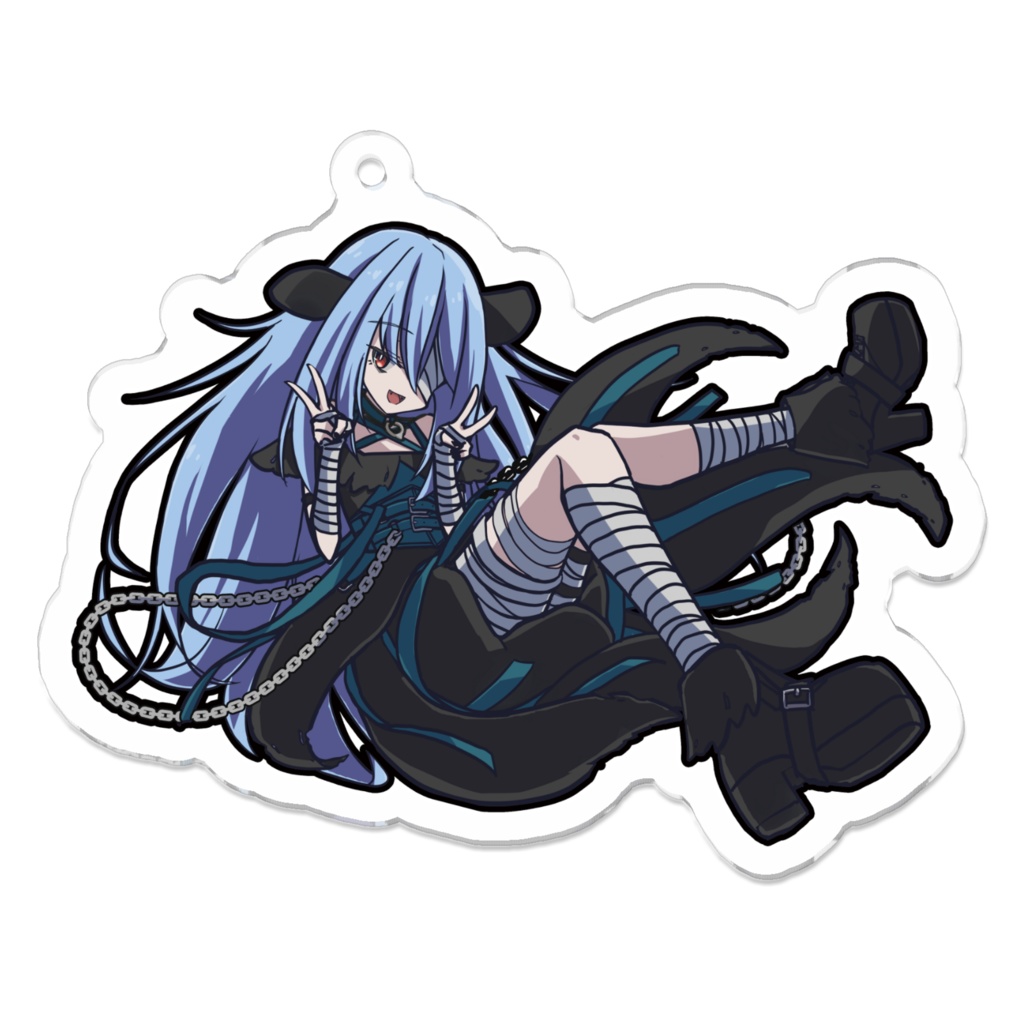 夜小守じぜる イラストアクリルキーホルダー