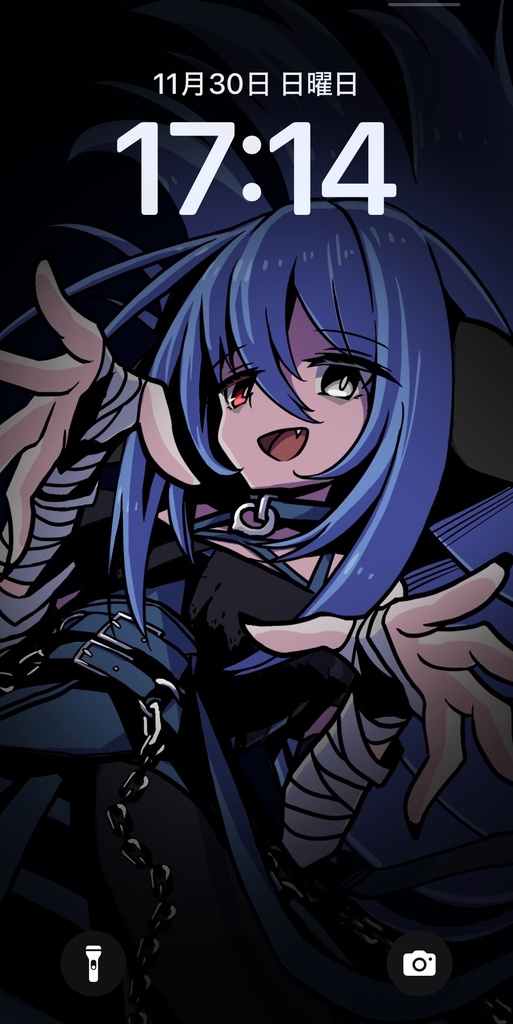 夜小守じぜる スマホ壁紙用イラスト