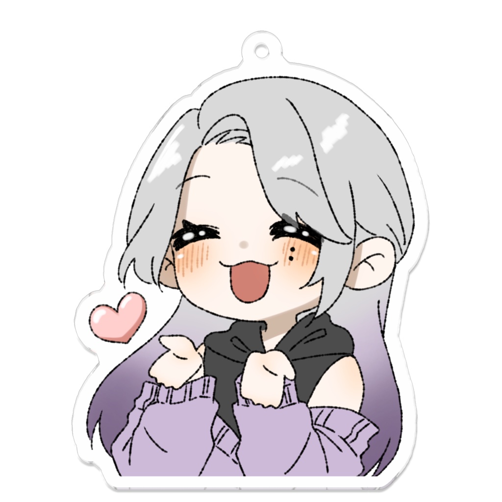 一色紫雨 アクリルキーホルダー (ハート)