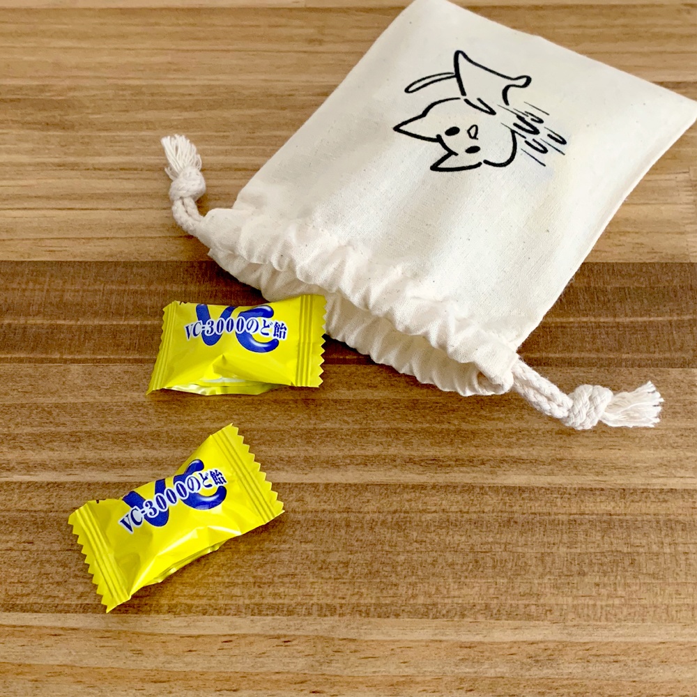 ねこパンチ ミニ巾着