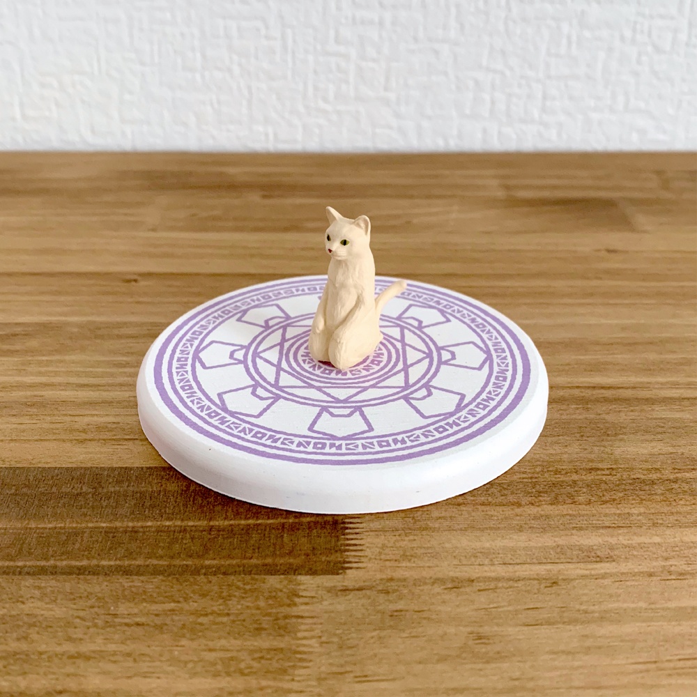 ねこ魔法陣 珪藻土コースター