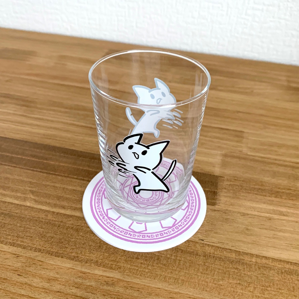 ねこ魔法陣 紙製コースター