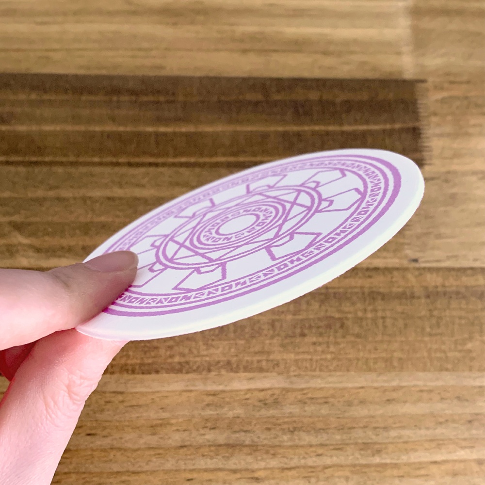 ねこ魔法陣 紙製コースター