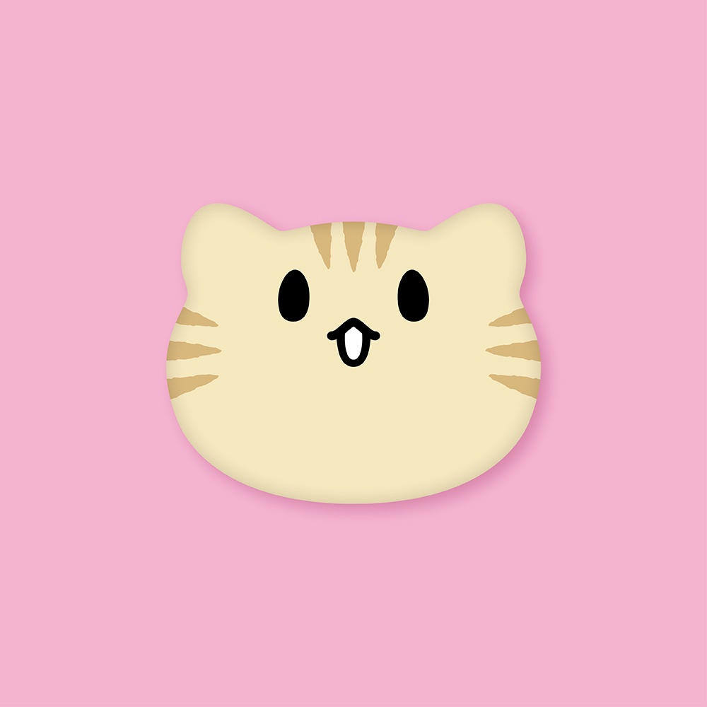 ねこ型 缶バッジ