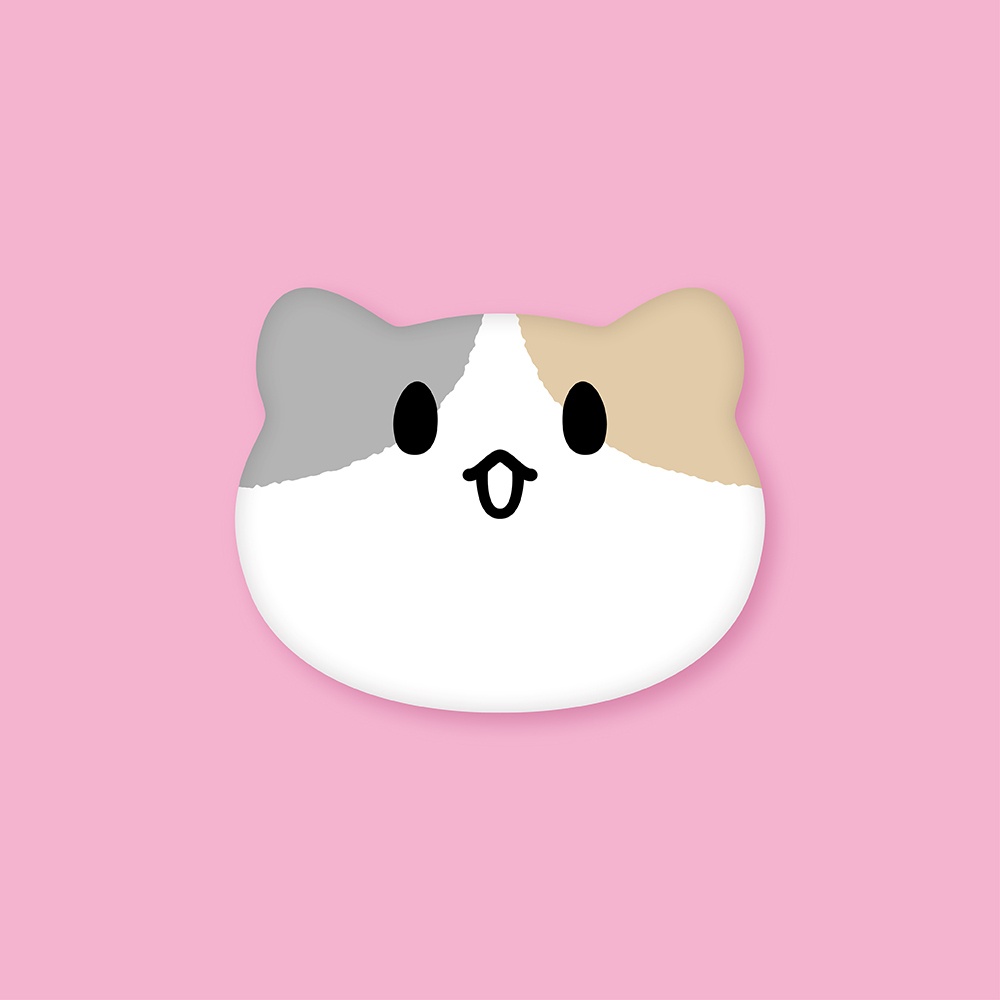 ねこ型 缶バッジ