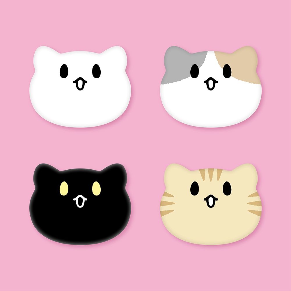 ねこ型 缶バッジ