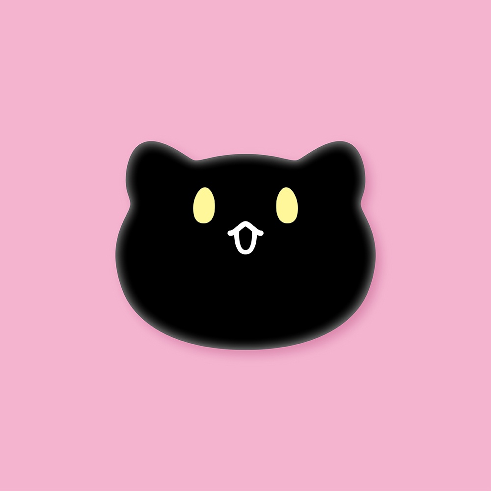 ねこ型 缶バッジ