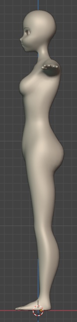 Female Anime Character 3D Model Base Mesh