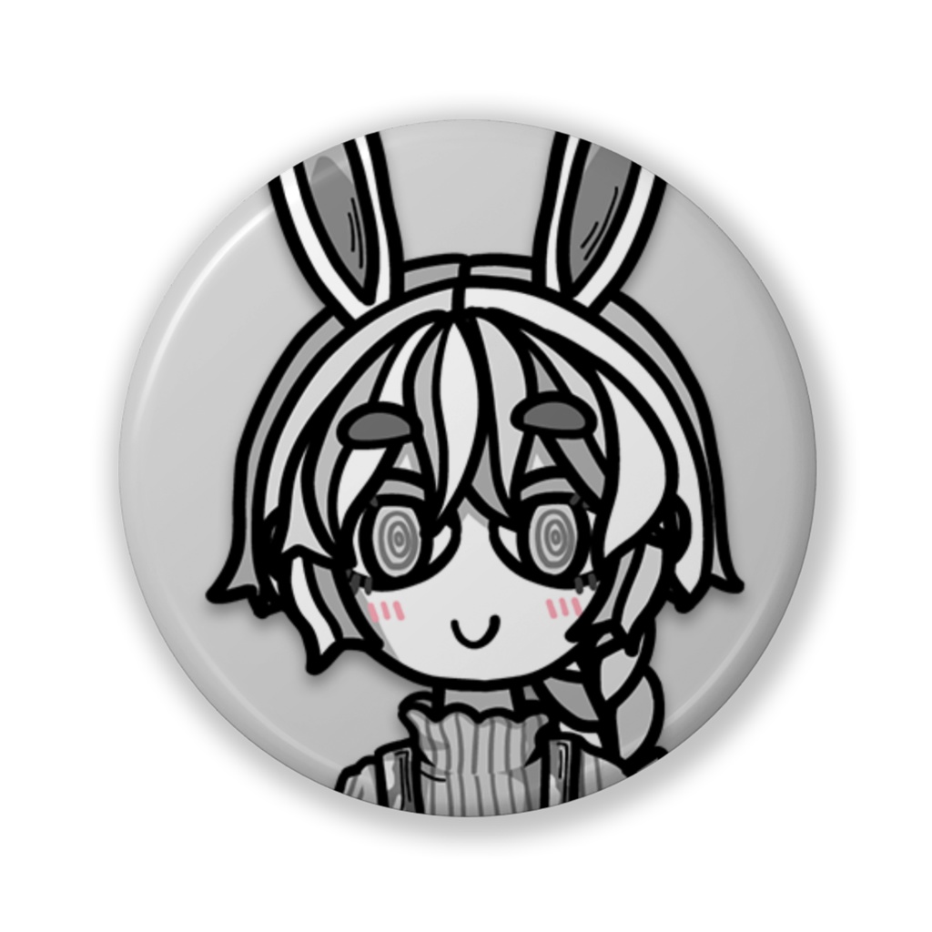 バニーバニラシンプル缶バッジ