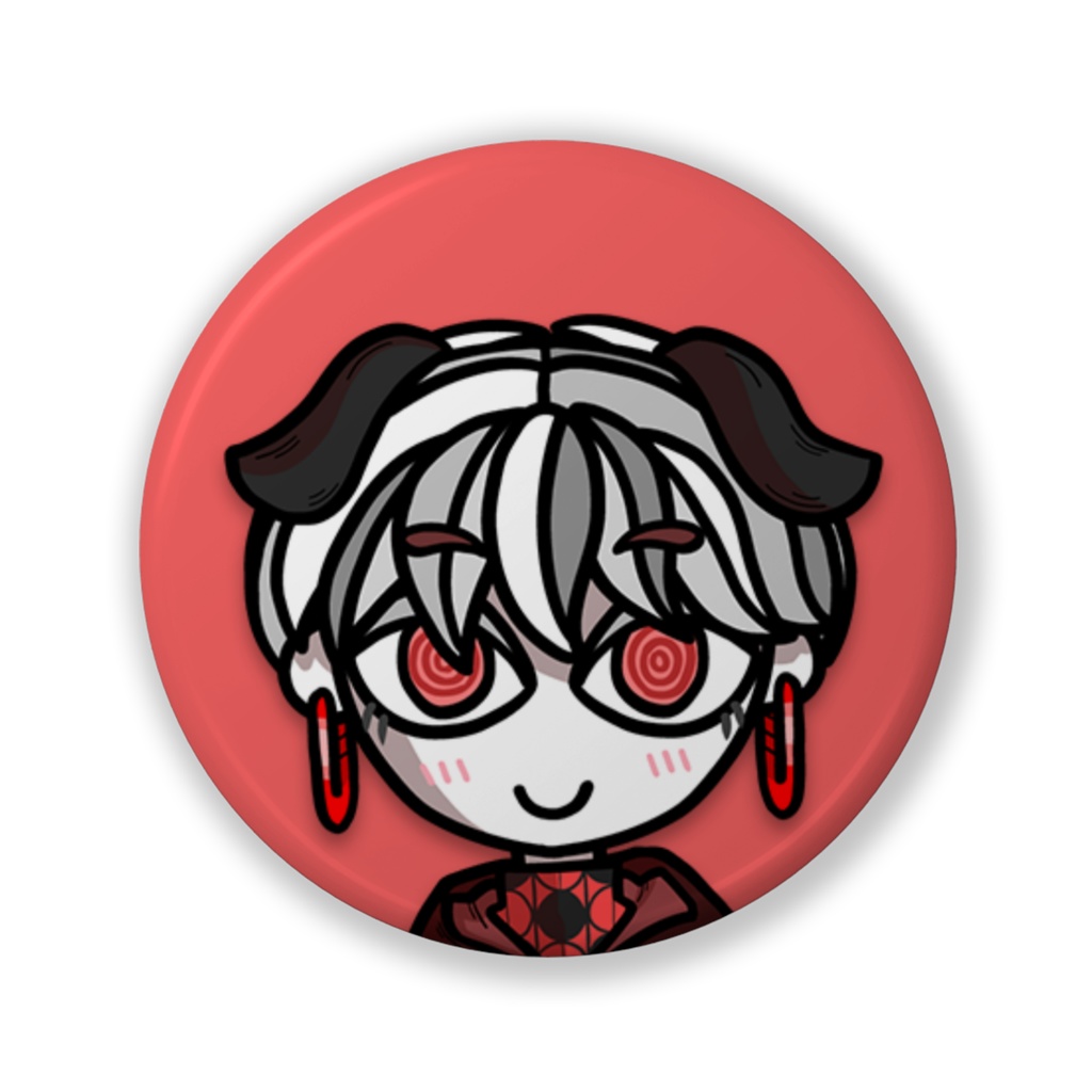 リングフープシンプル缶バッジ