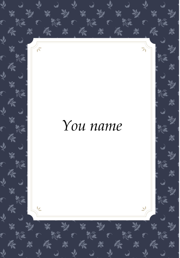 You name