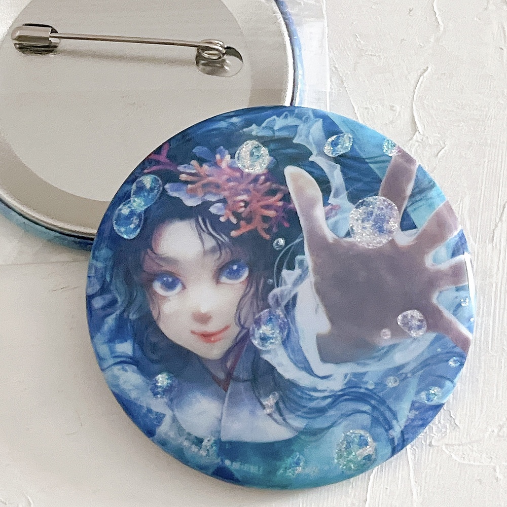 『新解釈・人魚姫伝説』缶バッジ